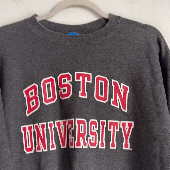 Champion Eco Fleece Boston University crewneck sweatshirt sz L - Picture 2 of 7